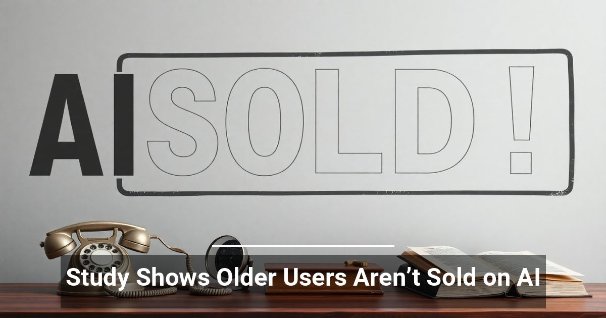Study Shows Older Users Aren't Sold on AI